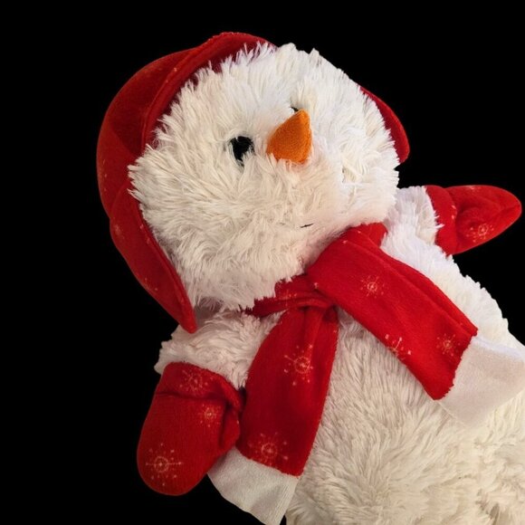 Kellytoy Plush Snowman Stuffed Toy Red Hunter Hat Scarf Carrot Nose 2016 - Picture 6 of 9
